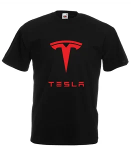 Тениска с лого на ТЕСЛА/ t-shirt TESLA голямо лого
