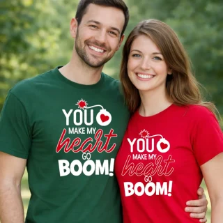 Тениски за двойки You make my heart boom.